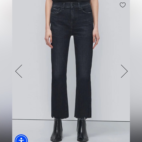 7 for all mankind high‎ waist slim kick black 25 $153 - Picture 14 of 14